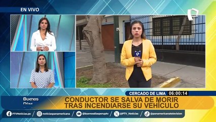 Cercado de Lima: hombre se salvó de morir tras incendiarse su vehículo