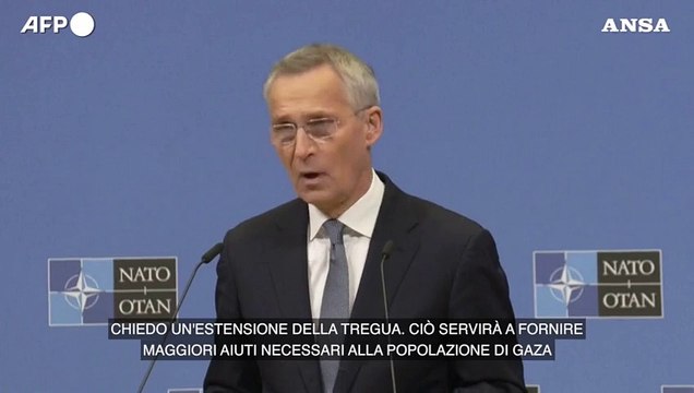 Gaza, Stoltenberg: Chiedo un'estensione della tregua umanitaria