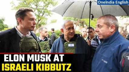 下载视频: Amid the Israel-Hamas conflict, Elon Musk tours ruins of Israeli Kibbutz with Netanyahu| Oneindia