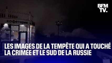Les images de la tempête qui a touché la Crimée et le Sud de la Russie