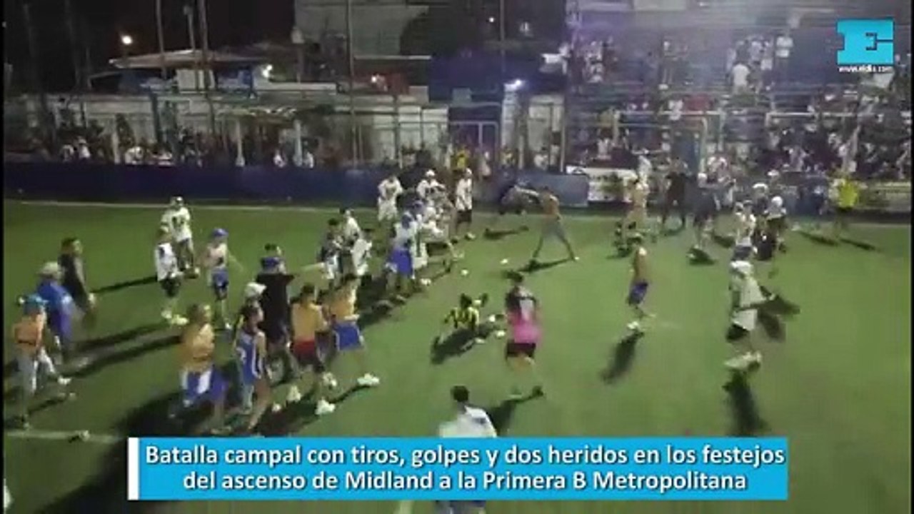 Batalla campal con tiros, golpes y dos heridos en los festejos del ascenso de Midland a la Primera B Metropolitana