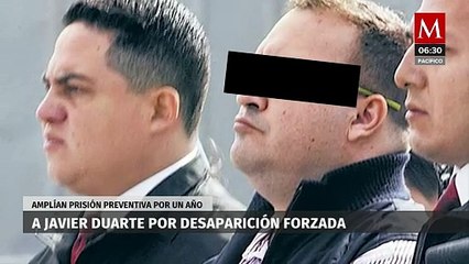 Amplían prisión preventiva a Javier Duarte por desaparición forzada
