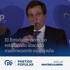 Almeida retrata al “autoritario” Sánchez: “Que nadie dude, el objetivo es amordazar y secuestrar al poder judicial”