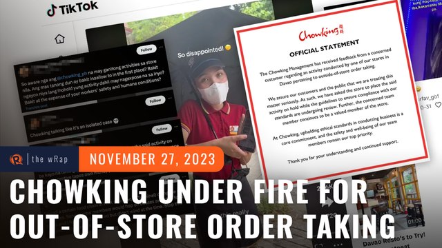 Sales over safety? Netizens slam Chowking over out-of-store order taking