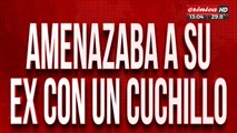 Amenazaba a su ex con un cuchillo: intentó asesinarlo en plena calle