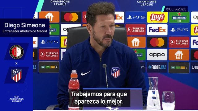Simeone: Orgulloso por los 100 partidos en Champions del Atlético de Madrid