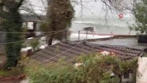Tirebolu'da fırtına ve dev dalgaların yol açtığı hasar