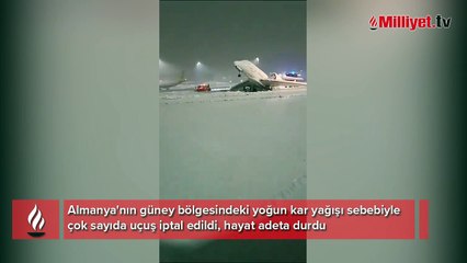 Almanya'da kar esareti! Uçuşlar iptal edildi, uyarı yapıldı!