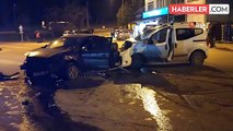 Edirne'de alkollü sürücünün kullandığı otomobilin başka otomobil ile çarpışması sonucu 1 kişi yaralandı