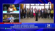Fiscales supremos Pablo Sánchez y Juan Villena piden la renuncia de Patricia Benavides