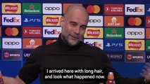 I arrived at City with long hair! - Guardiola