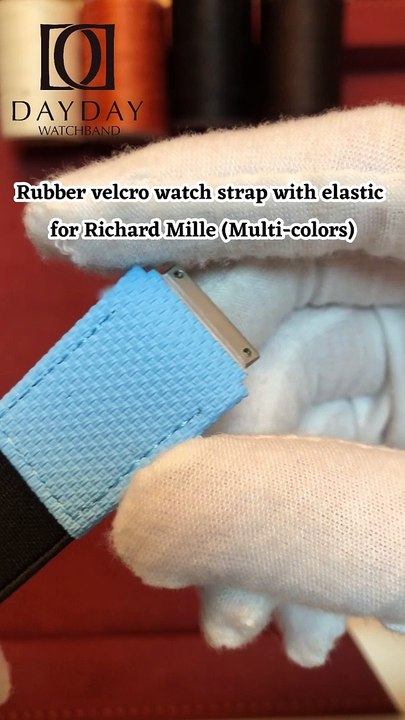 Custom velcro nylon canvas with elastic watch strap fit for Richard Mille RM 035 030 055 011 067 (Multi-colors)