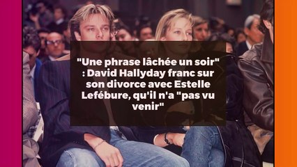 "Une phrase lâchée un soir" : David Hallyday franc sur son divorce avec Estelle Lefébure, qu'il n'a "pas vu venir"