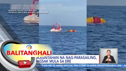 Magkasintahan na nag-parasailing, bumagsak mula sa ere | BT