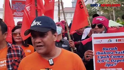 Massa Partai Buruh Berkumpul di Depan Balaikota DKI Jakarta, Tolak Kenaikan UMP Sebesar 15 Persen