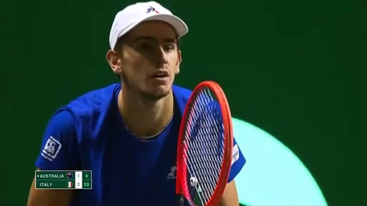 Matteo Arnaldi  7-5, 2-6, 6-4 win over Alexei Popyrin at the 2023 Davis Cup final