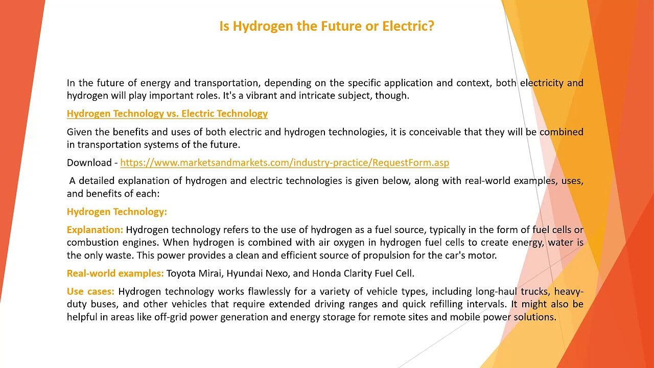 Is Hydrogen the Future or Electric