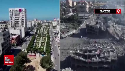 Gazze'den eser kalmadı: Savaştan öncesi ve sonrası kamerada