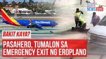Pasahero, tumalon sa emergency exit ng eroplano | GMA Integrated Newsfeed