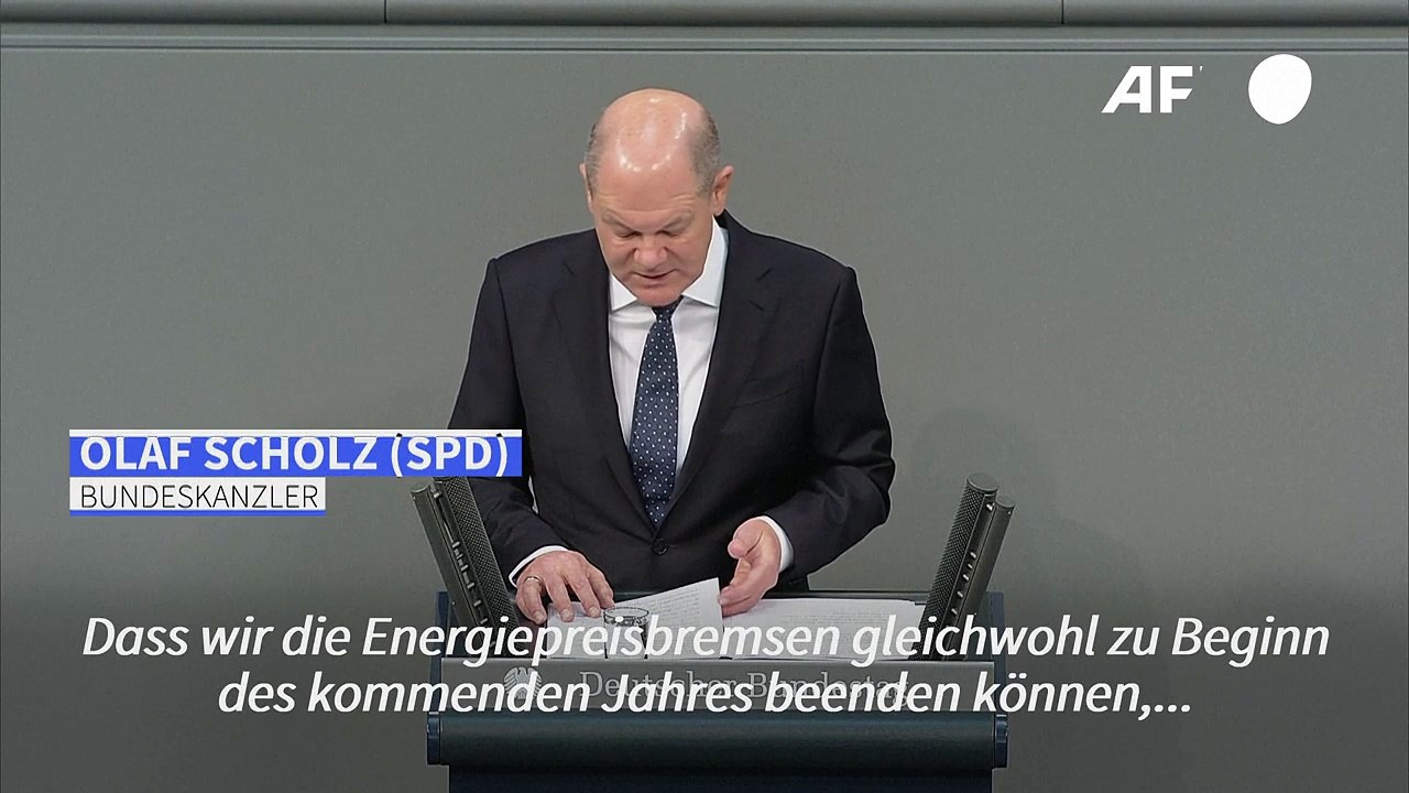 Scholz: Energiepreisbremsen werden zu Jahresbeginn beendet