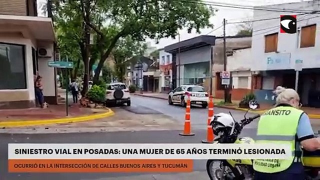 Siniestro vial en Posadas una mujer de 65 años terminó lesionada