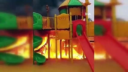 Gaziantep'te çocuk parkının yakılmasıyla ilgili 9 PKK/KCK şüphelisi yakalandı