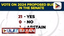 Senado, aprubado na sa huling pagbasa ang mahigit P5.7T na proposed 2024 national budget