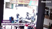 Terekam CCTV, Karyawan Rumah Makan Pergoki Aksi Pencurian Helm di Duren Sawit