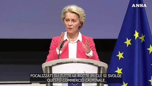 Migranti, von der Leyen: Un'alleanza globale per combattere i trafficanti