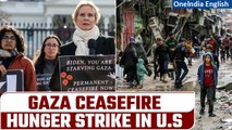 Israel-Hamas: Activists Stage Hunger Strike Outside White House, Urges Gaza Ceasefire |Oneindia News