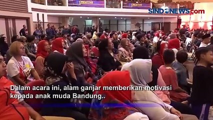 Alam Ganjar Beri Motivasi Anak Muda di Bandung, Berani Coba dan Berani Beda