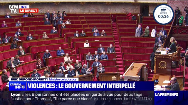 Ultradroite: Éric Dupond-Moretti dénonce les propos incendiaires des élus du Rassemblement national qui décident de quitter l'hémicycle