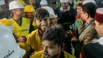 Watch: Moment first workers rescued from collapsed tunnel in India after 17 days