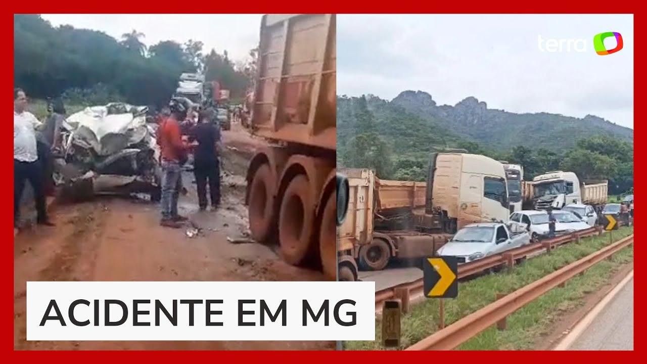 Carreta desgovernada atinge 12 veículos e deixa seis mortos em MG