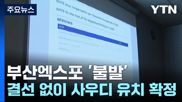 부산엑스포 '불발'...결선 없이 사우디 유치 확정 / YTN