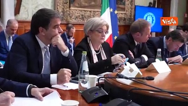 Il Governo incontra le parti sociali sulla manovra a Palazzo Chigi, le immagini
