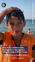 Palestinian Children Enjoy Swim in Sea During Gaza Ceasefire