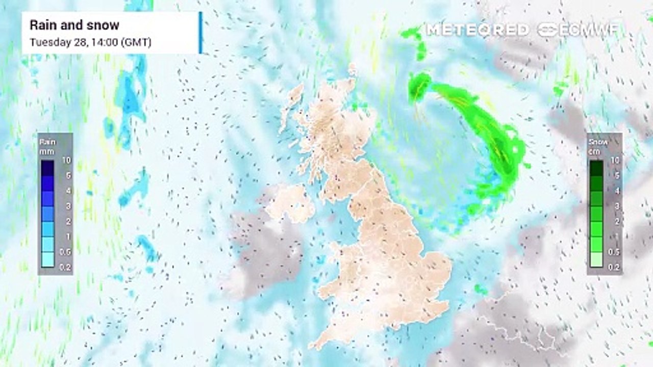 UK weather warnings for snow and ice in parts of Scotland and North East England