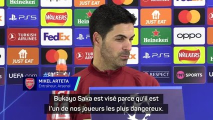 Arsenal - Arteta : "Saka est visé parce qu'il est l'un de nos joueurs les plus dangereux"