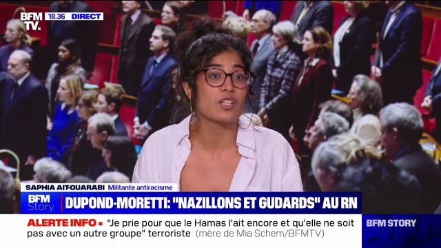 Saphia Aït Ouarabi (militante antiraciste): Éric Dupond-Moretti a raison sur le fait que le Rassemblement national est un parti d'extrême droite qui a des liens avec des groupuscules néonazis