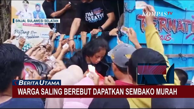 Demi Sembako Murah, Warga Sinjai Rela Berdesakan Antre Berjam-jam!
