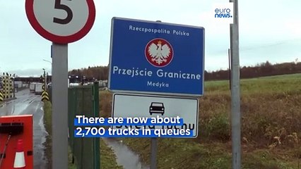 Polish truckers blockade continues along border with Ukraine