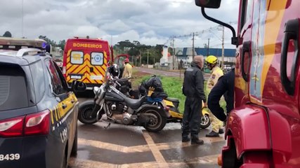 Harley-Davidson, Shadow, Burgman se envolvem em colisão na BR-277