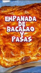 Empanada de bacalao  con pasas