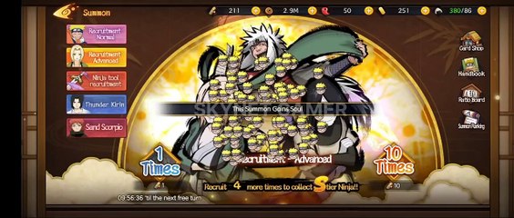 Naruto Game (Tales Of Gallant) Summon 100 Scrolls Best SS Rank Characters Kisame Hoshigaki