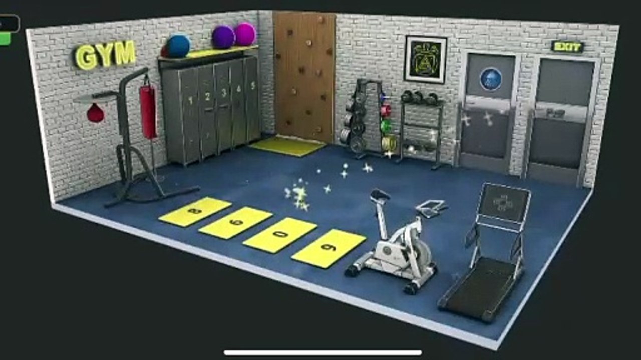 Rooms & Exits Level 10 Gym Gameplay, Solutions and Walkthrough video