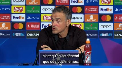 PSG - Luis Enrique : “Le plus important est qu’on ne dépend que de nous-mêmes”