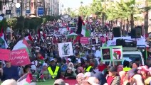 Manifestazione filo-palestinese a Casablanca