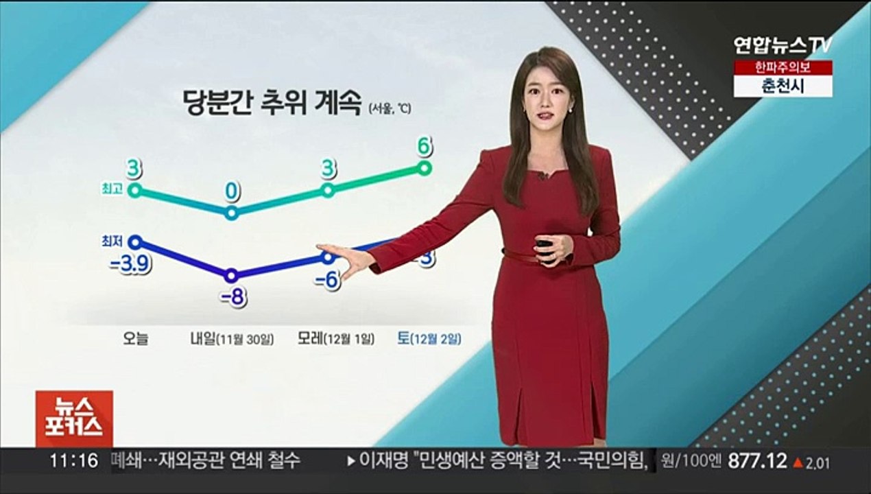 [날씨톡톡] '겨울 오는 소리'…오늘 종일 체감 영하권, 내일 더 추워