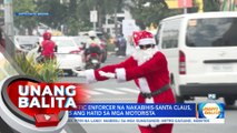 Dancing traffic enforcer na nakabihis-Santa Claus, good vibes ang hatid sa mga motorista | UB